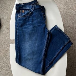 Ben Sherman jeans The Turnmill slim leg waist 34” leg 32” Button fly dark blue